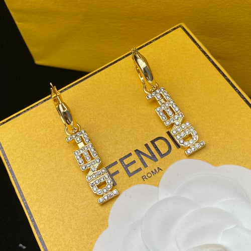 Pave Geometric Link Drop Earrings