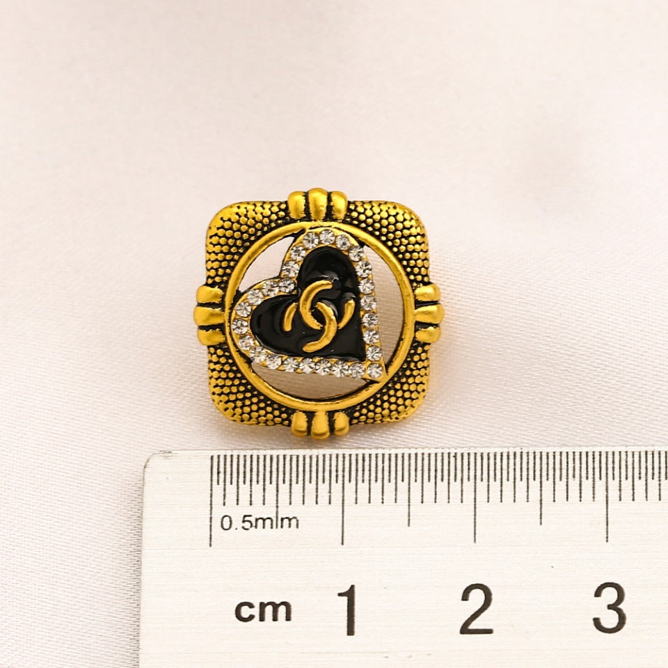 Alloy Textured Square Medallion Stud Earrings