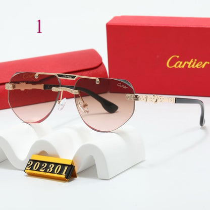 Slim Aviator Sunglasses with Straight Brow Bar