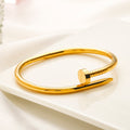 304 Stainless Steel Nail Wrap Bangle Bracelet