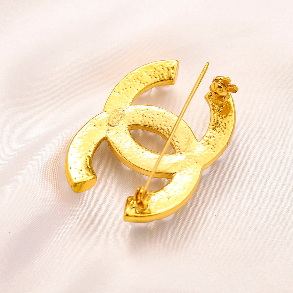 Alloy Steel Stamped Brooch,CH*NEL Series、Brooches Collection