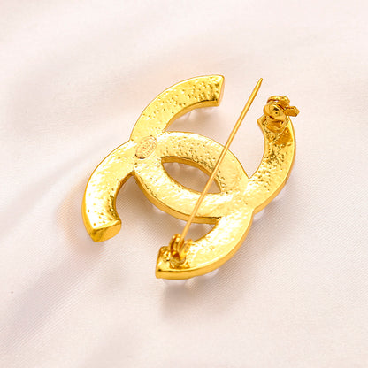 Alloy Steel Stamped Brooch,CH*NEL Series、Brooches Collection