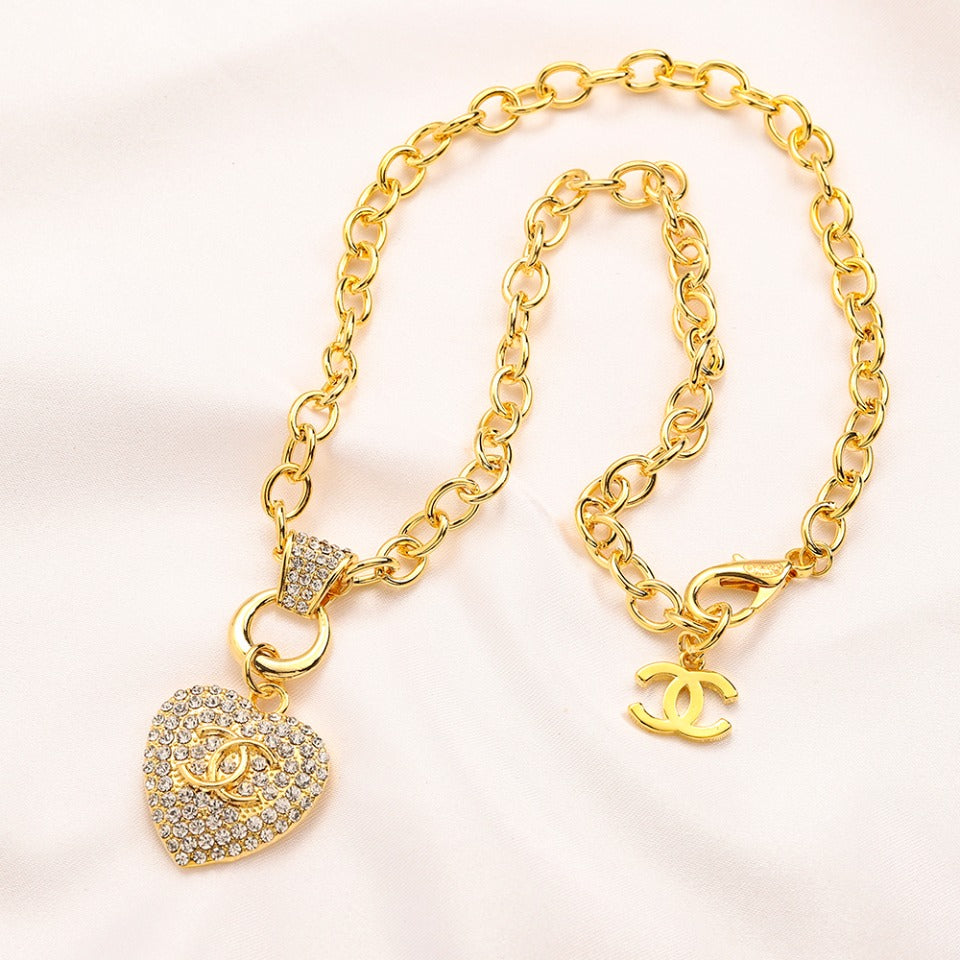 Set collana orecchini placcati oro vero stampato in lega