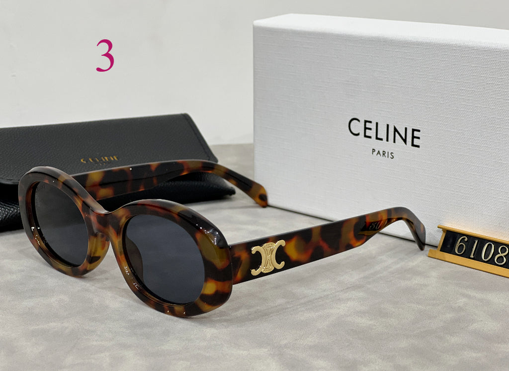 Retro Oval Thick Frame Sunglasses