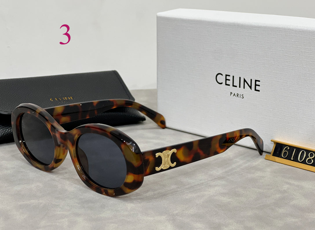 Retro Oval Thick Frame Sunglasses