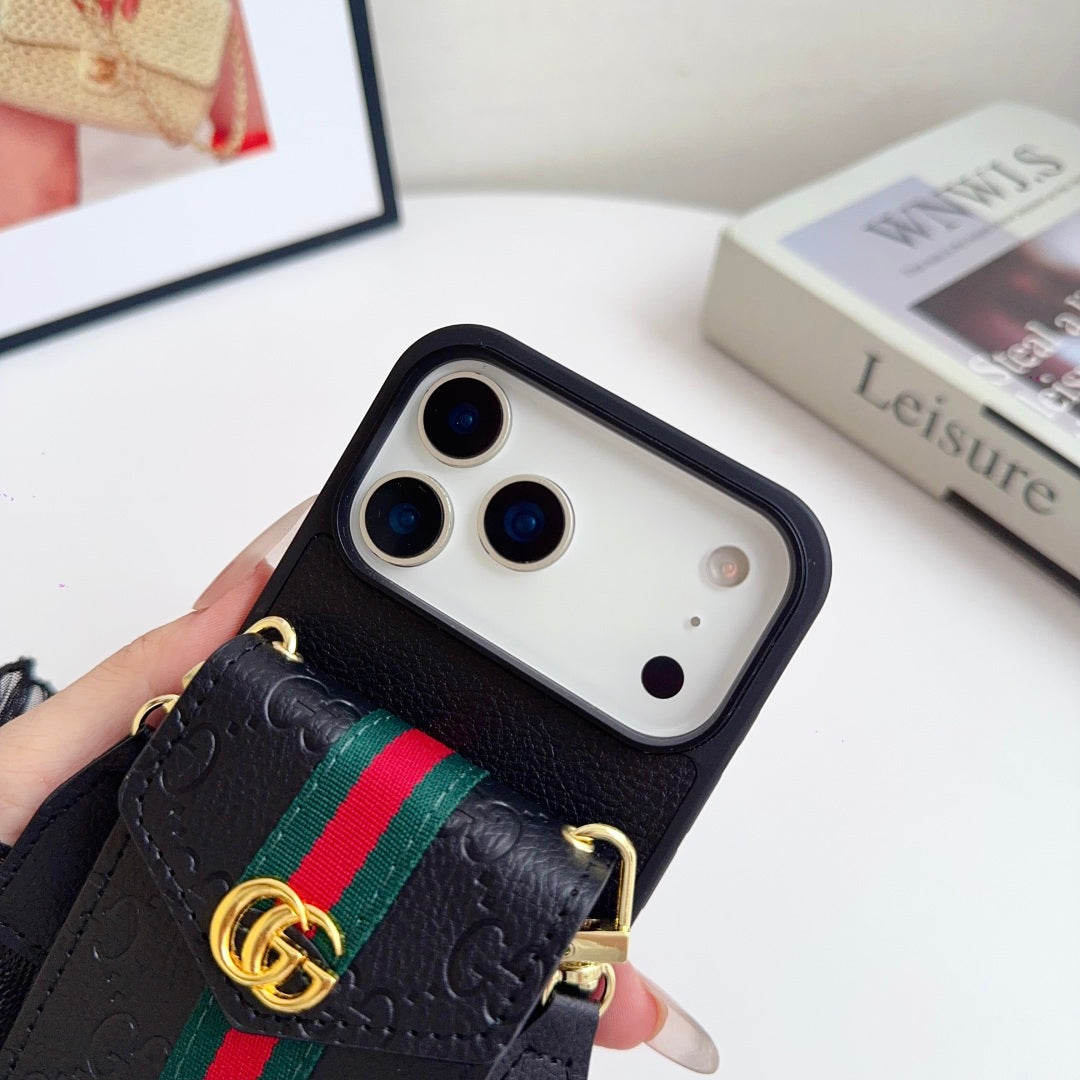 Fashion Aesthetic Shock Absorbing Protective Phone Case  GU*CI Series、Fashion Phone Case