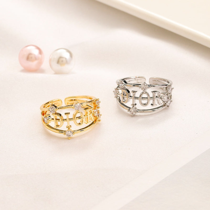 Copper Zirconium Real Gold Plated Ring,Rings Collection、D*or  Series