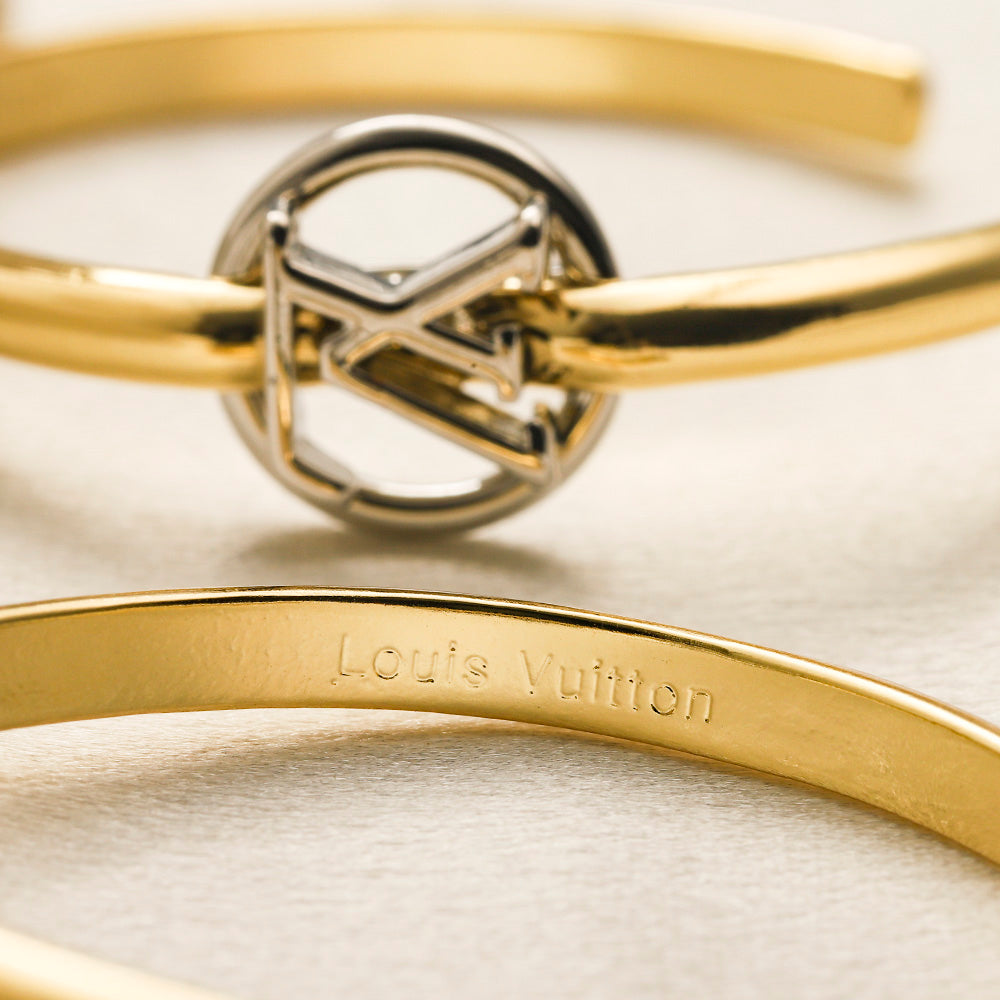 Copper Double Monogram Hoop Earrings