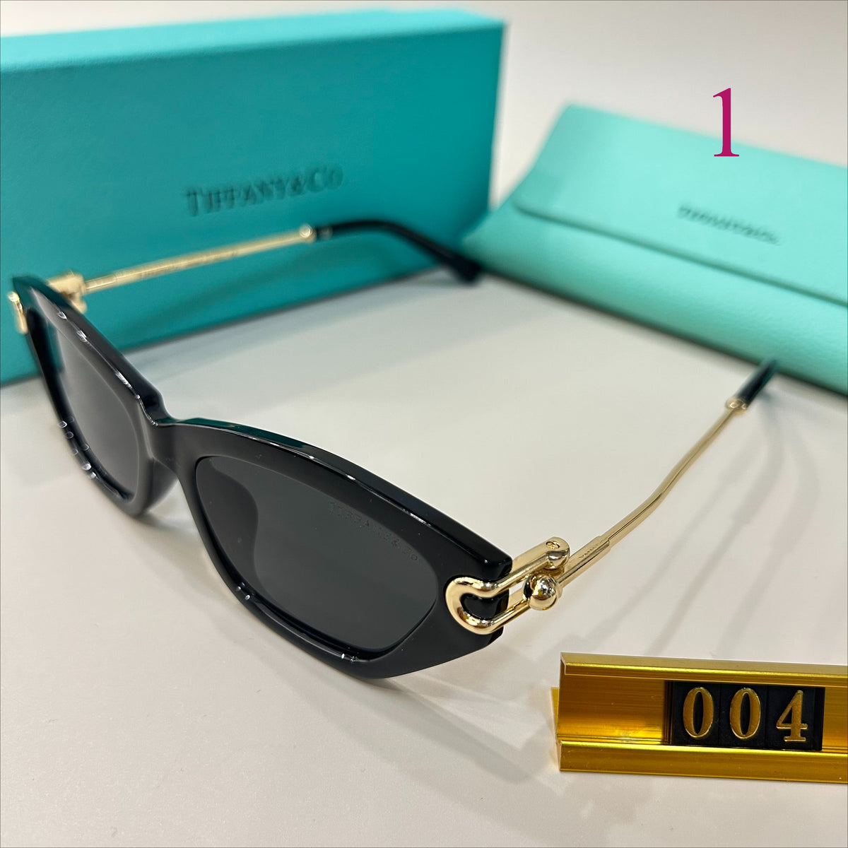 Narrow Cat-Eye Sunglasses with Swept Corners
