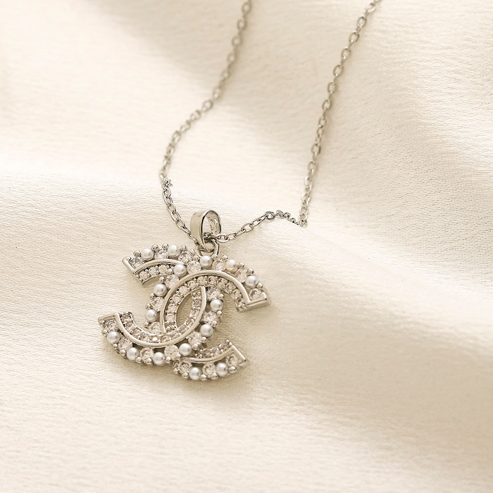 Collana placcata oro vero in rame e zircone