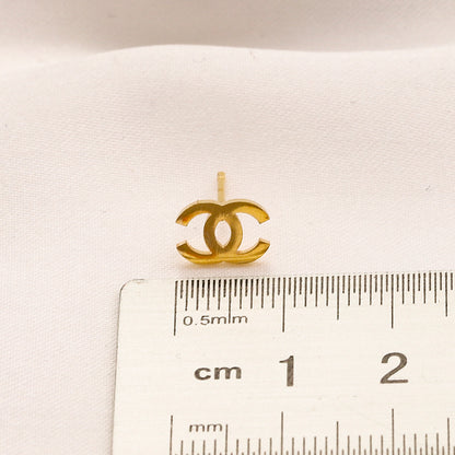 304 Stainless Steel Petite Interlocking-C Stud Earrings