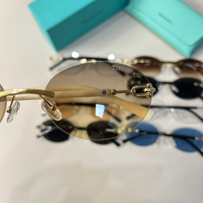 Rimless Aviator Sunglasses with Double Bridge