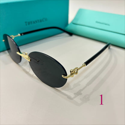 Rimless Aviator Sunglasses with Double Bridge