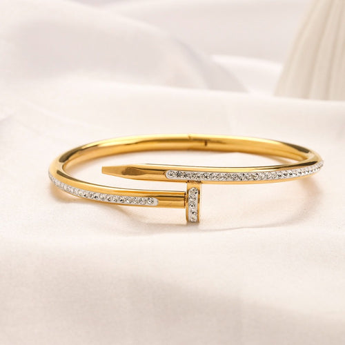 304 Stainless Steel Nail Wrap Bangle Bracelet - Style Options