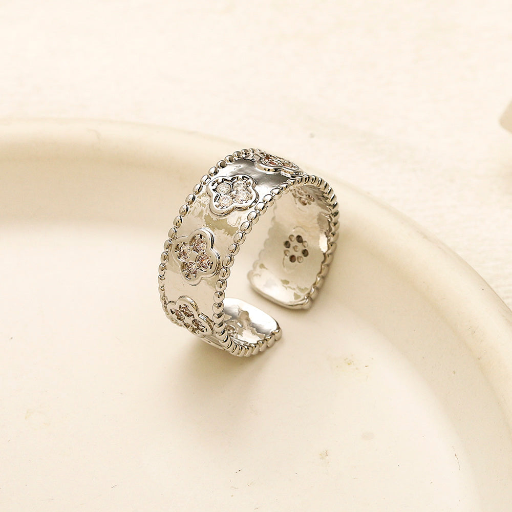 Copper Zirconium Real Gold Plated Ring,Rings Collection、VC*A  Series