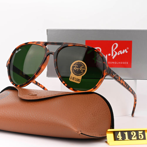 Metal Aviator Sunglasses with Color-Trimmed Rims