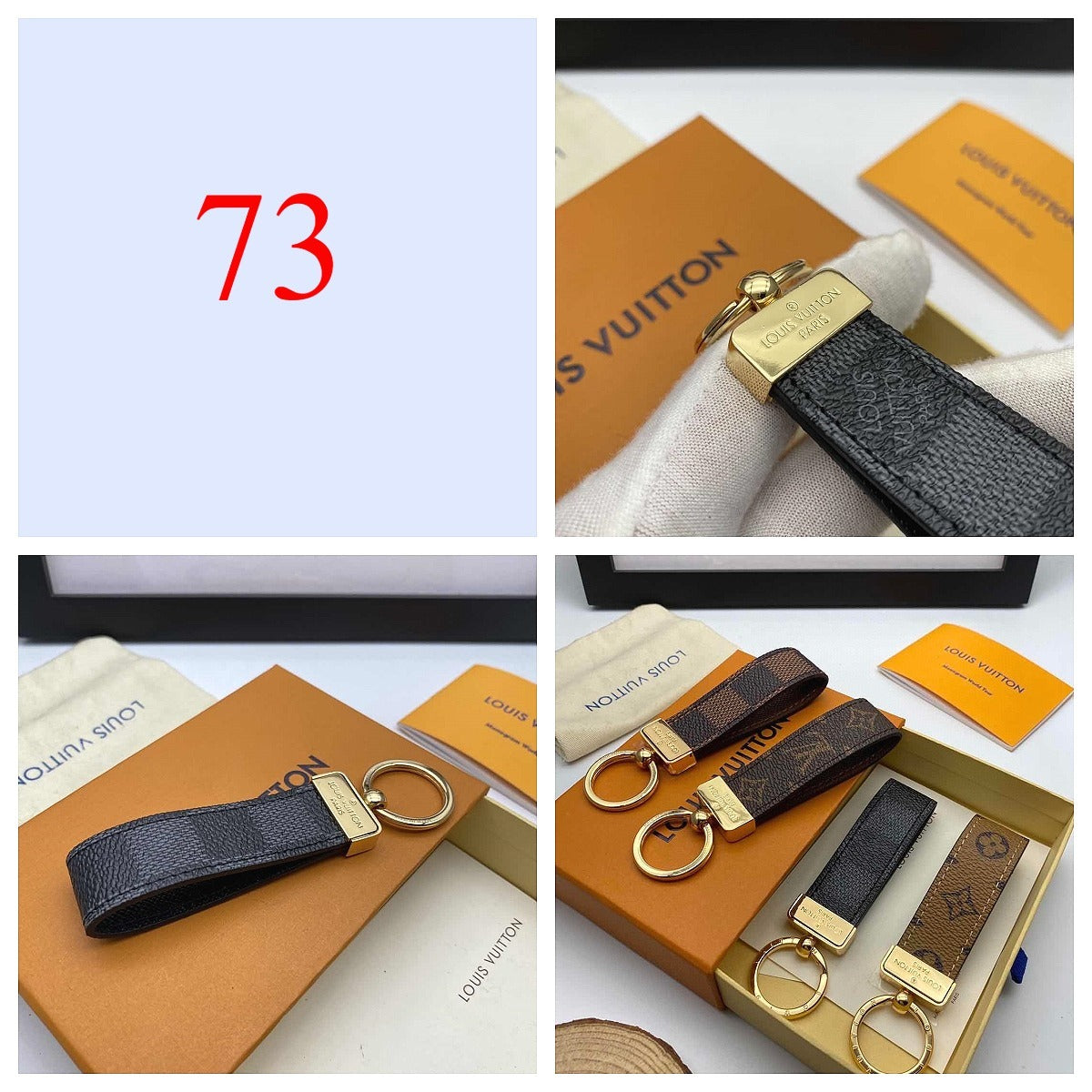 Premium Fashion Keychain Stylish Accessory、L*V Series、𝐊𝐞𝐲𝐜𝐡𝐚𝐢𝐧𝐬 & 𝐊𝐞𝐲 𝐑𝐢𝐧𝐠𝐬（𝐇）