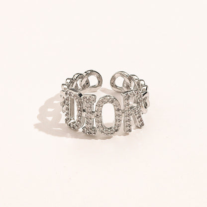 Copper Zirconium Real Gold Plated Ring,Rings Collection、D*or  Series