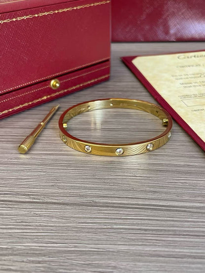Round Stone Band Bangle Bracelet