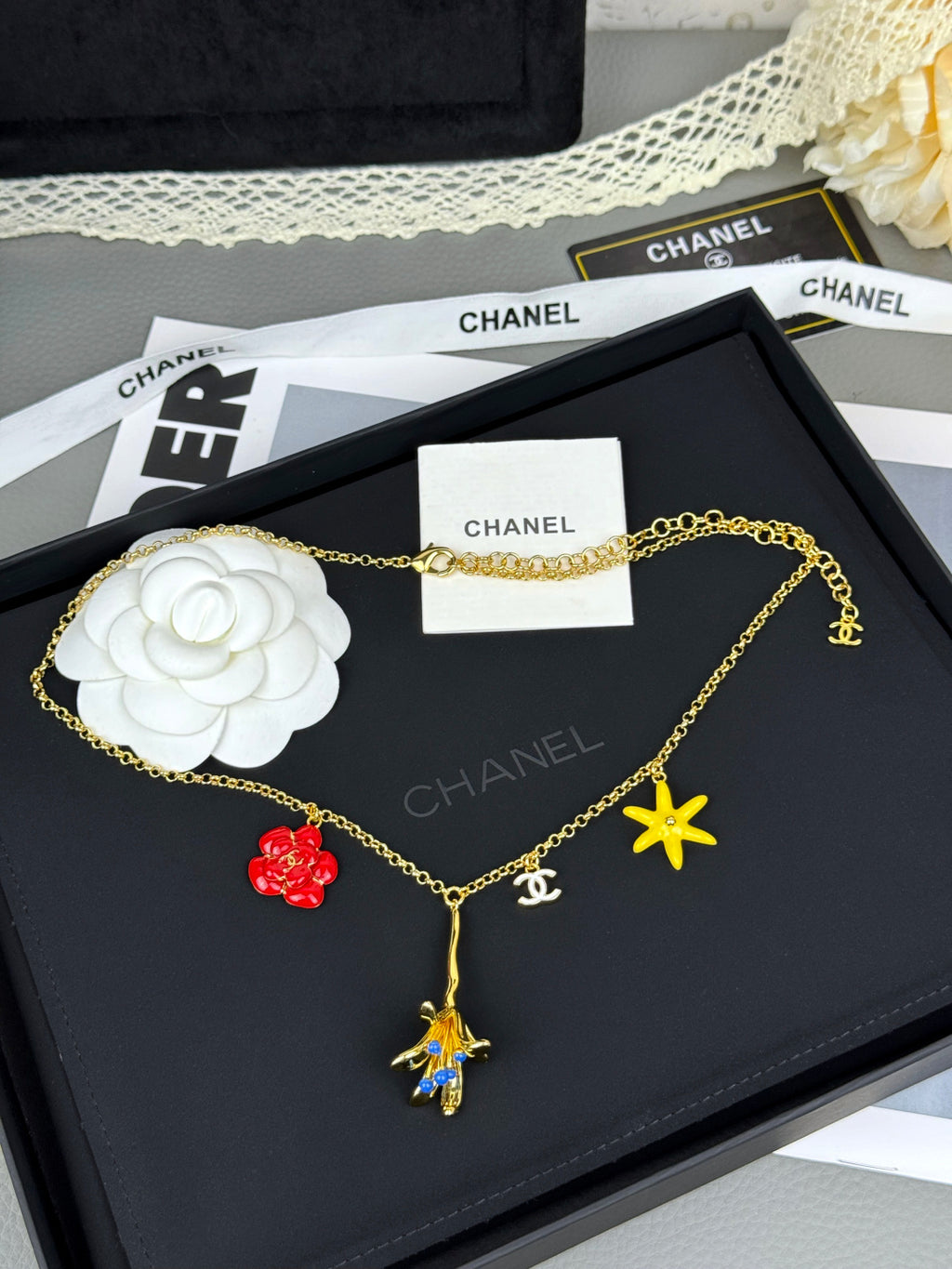 Botanical Charm Y-Drop Necklace