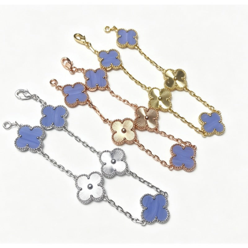 Scalloped Quatrefoil Chain Bracelet