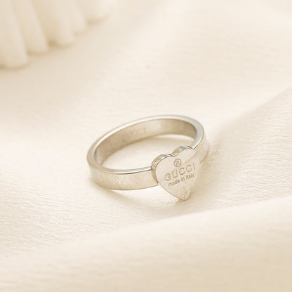 304 Stainless Steel Stamped Logo Ring、GU*CI Series Rings Collection