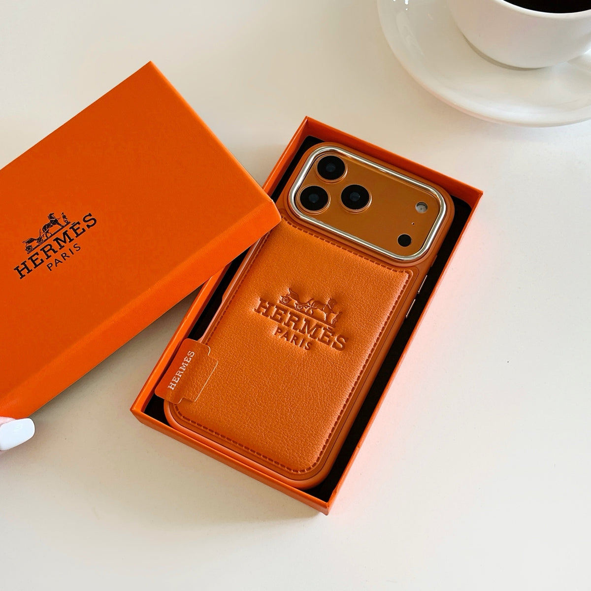 Fashion Aesthetic Shock Absorbing Protective Phone Case  He*mes Series、Fashion Phone Case