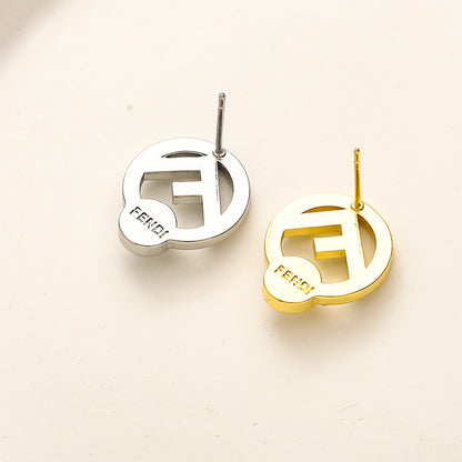 304 Stainless Steel Pearl-Effect & Pave Round Stud Earrings