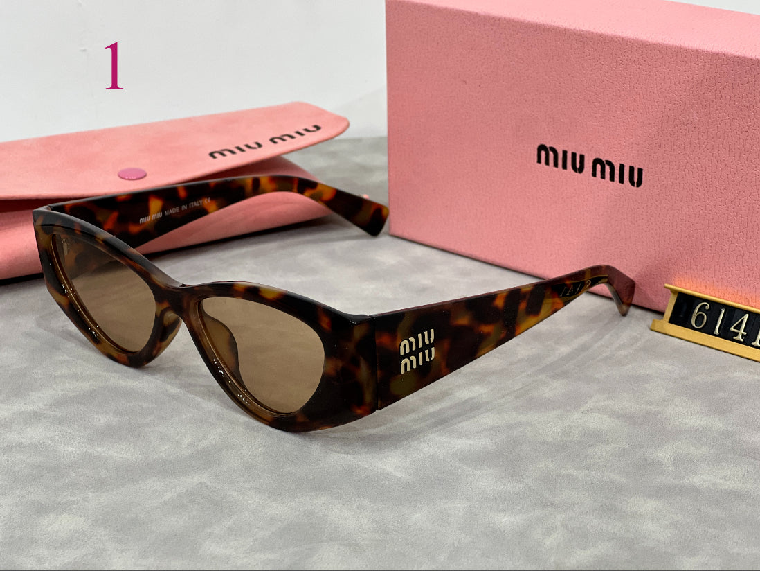 Slim Rectangular Sunglasses with Tapered Temples