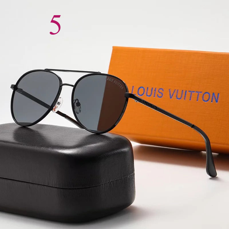 Oversized Aviator Sunglasses with Double Bridge