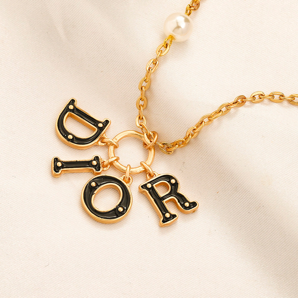 Set collana e bracciale con logo stampato in lega 304