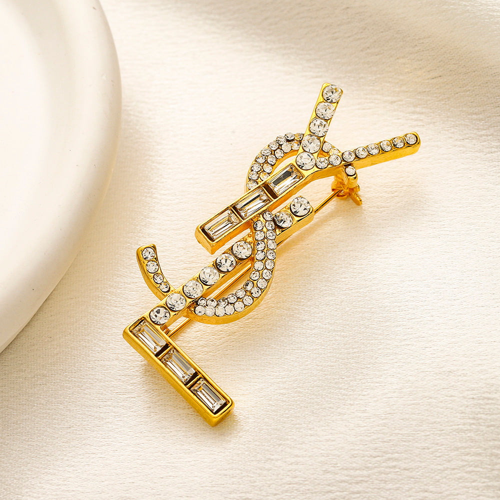 Alloy Steel Stamped Logo Brooch,Brooches Collection、Y*L Series