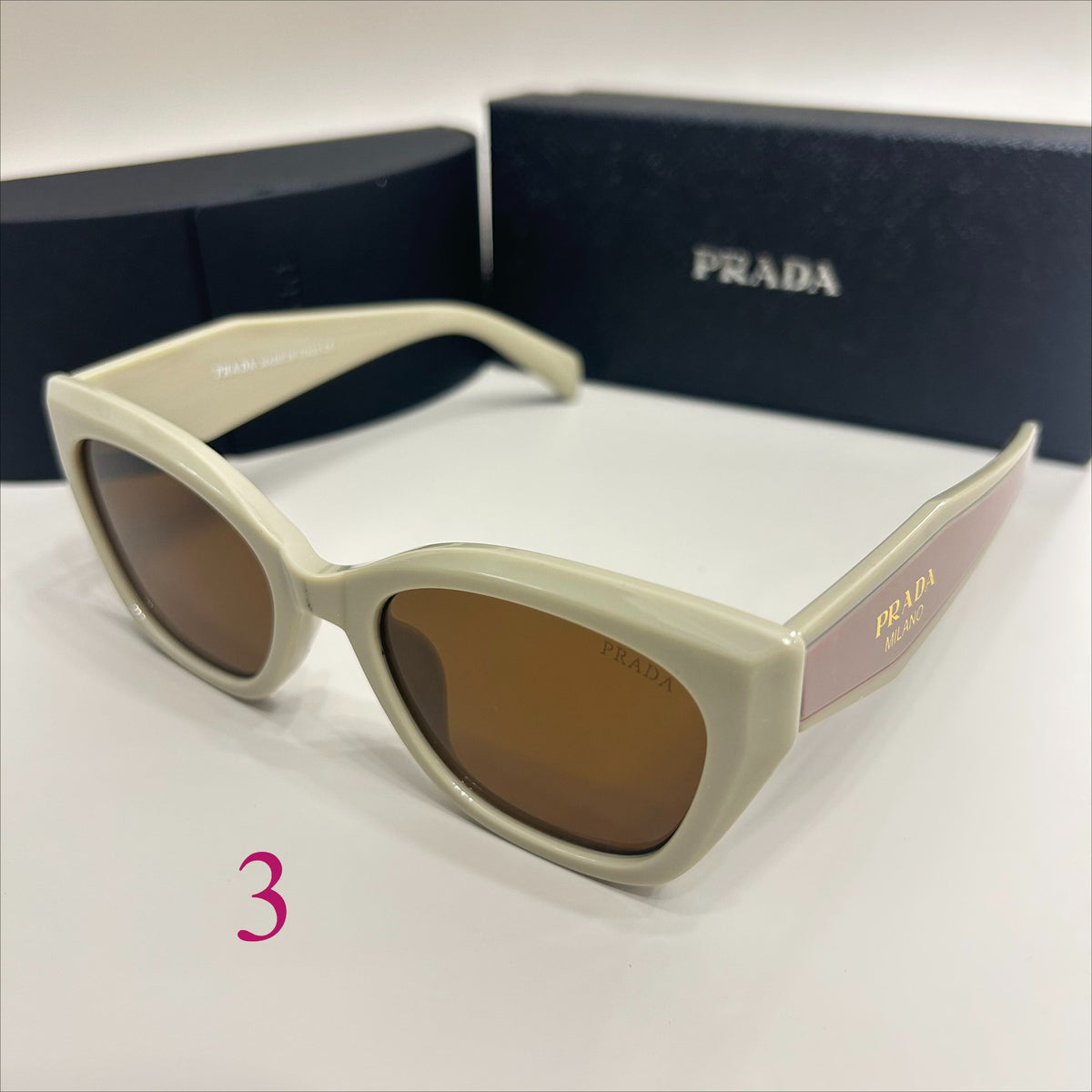 Soft-Square Sunglasses with Wide Sculpted Temples
