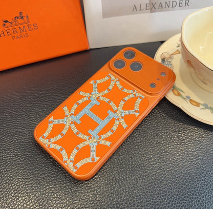 Fashion Aesthetic Shock Absorbing Protective Phone Case  He*mes Series、Fashion Phone Case