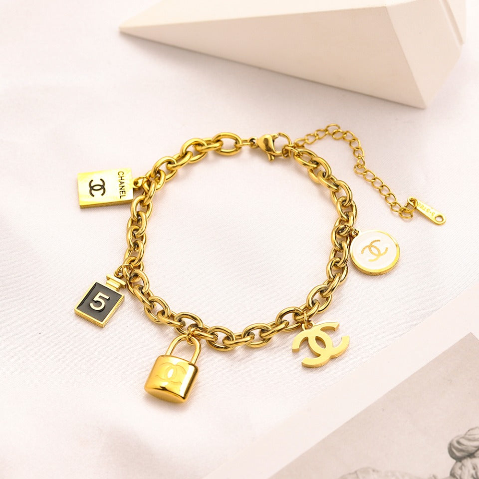 304 Stainless Steel Mixed Charm Bracelet & Necklace - Individual or Set