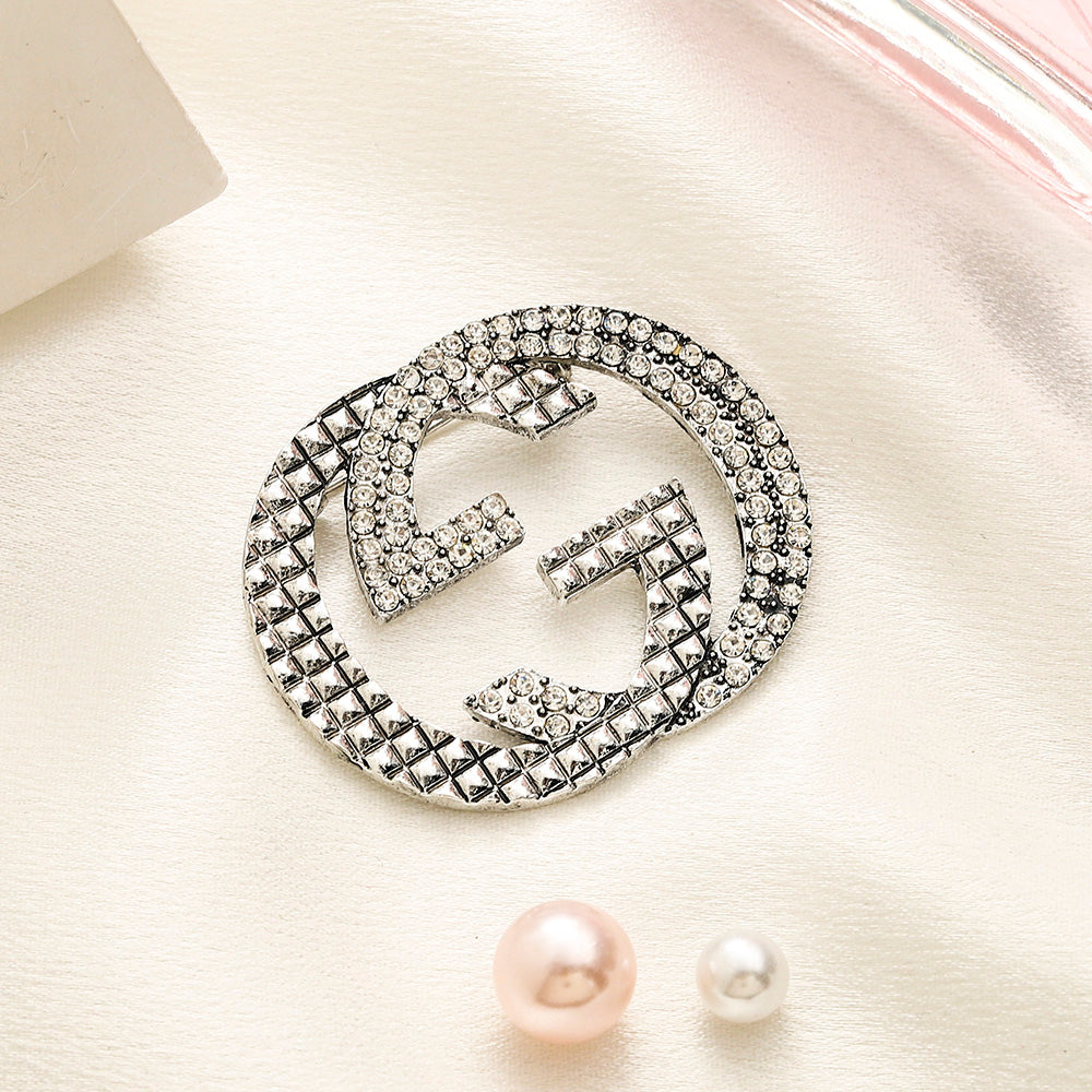 Alloy Steel Stamped Logo Brooch,Brooches Collection、GU*CI Series、