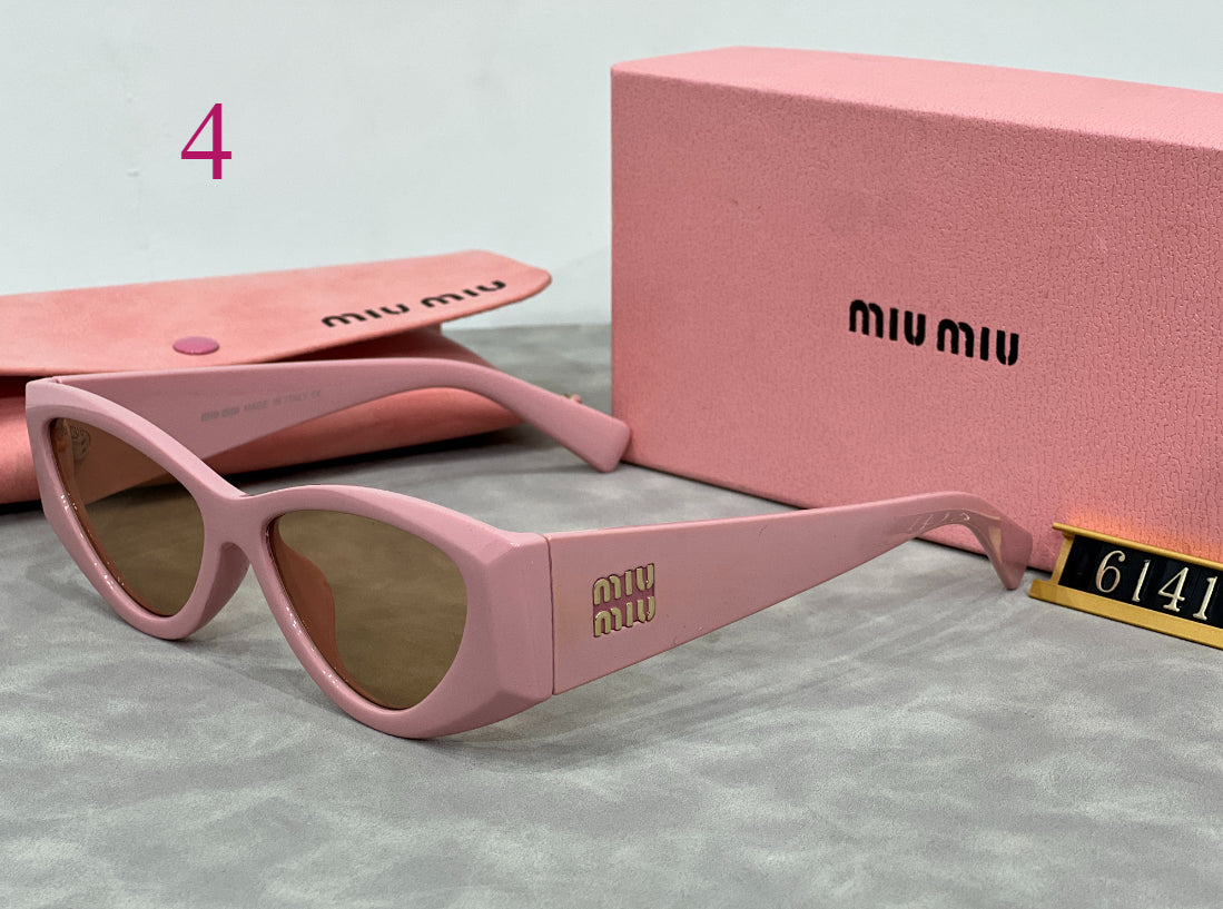 Slim Rectangular Sunglasses with Tapered Temples