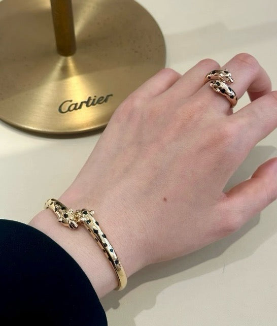 Panther Wrap Bangle Bracelet