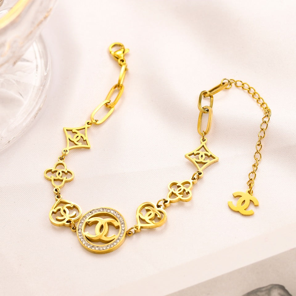 Set Collana Bracciale in Acciaio Inox 304