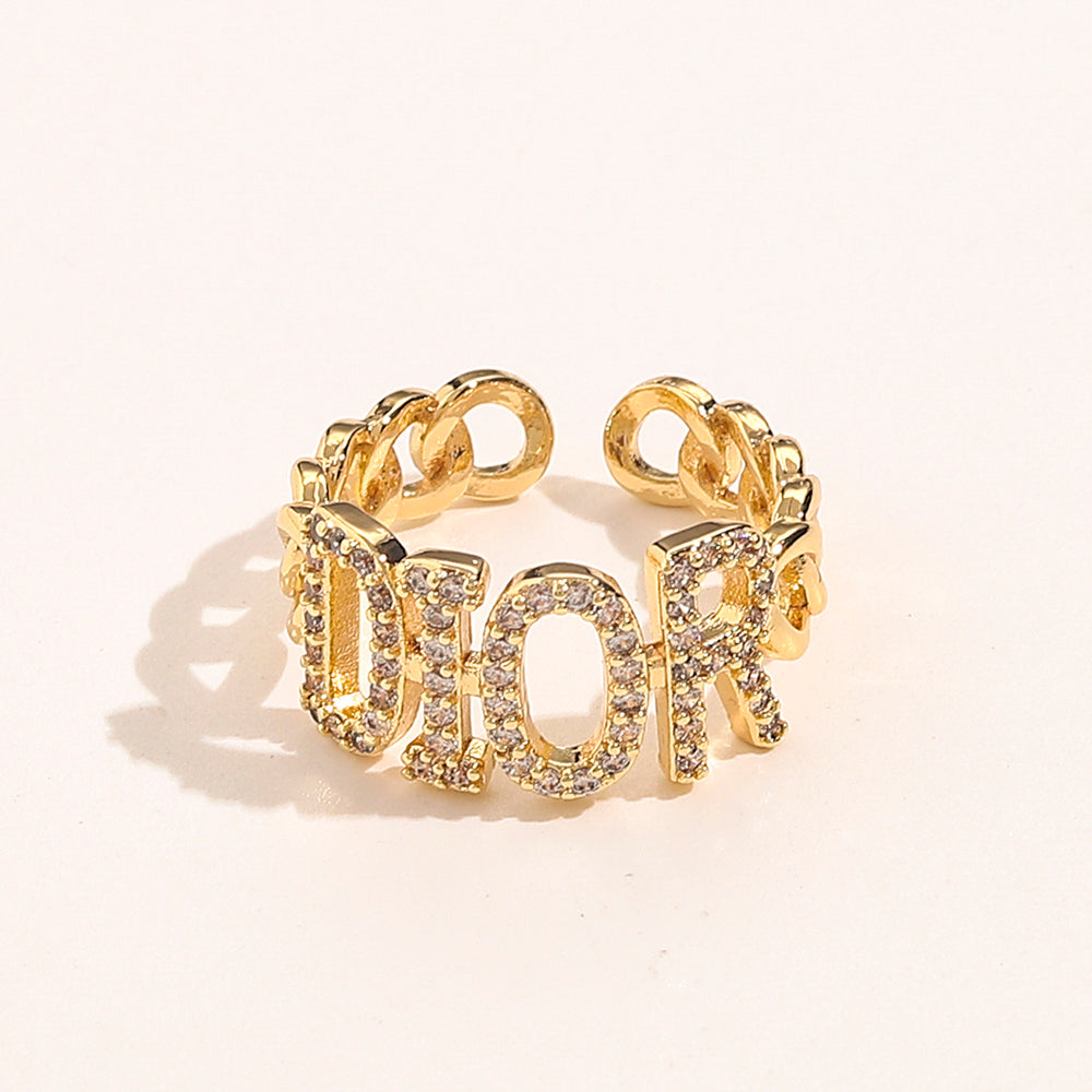 Copper Zirconium Real Gold Plated Ring,Rings Collection、D*or  Series
