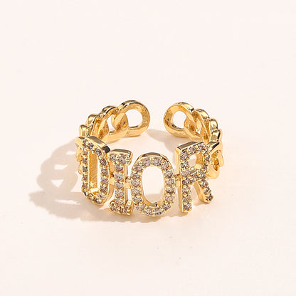 Copper Zirconium Real Gold Plated Ring,Rings Collection、D*or  Series