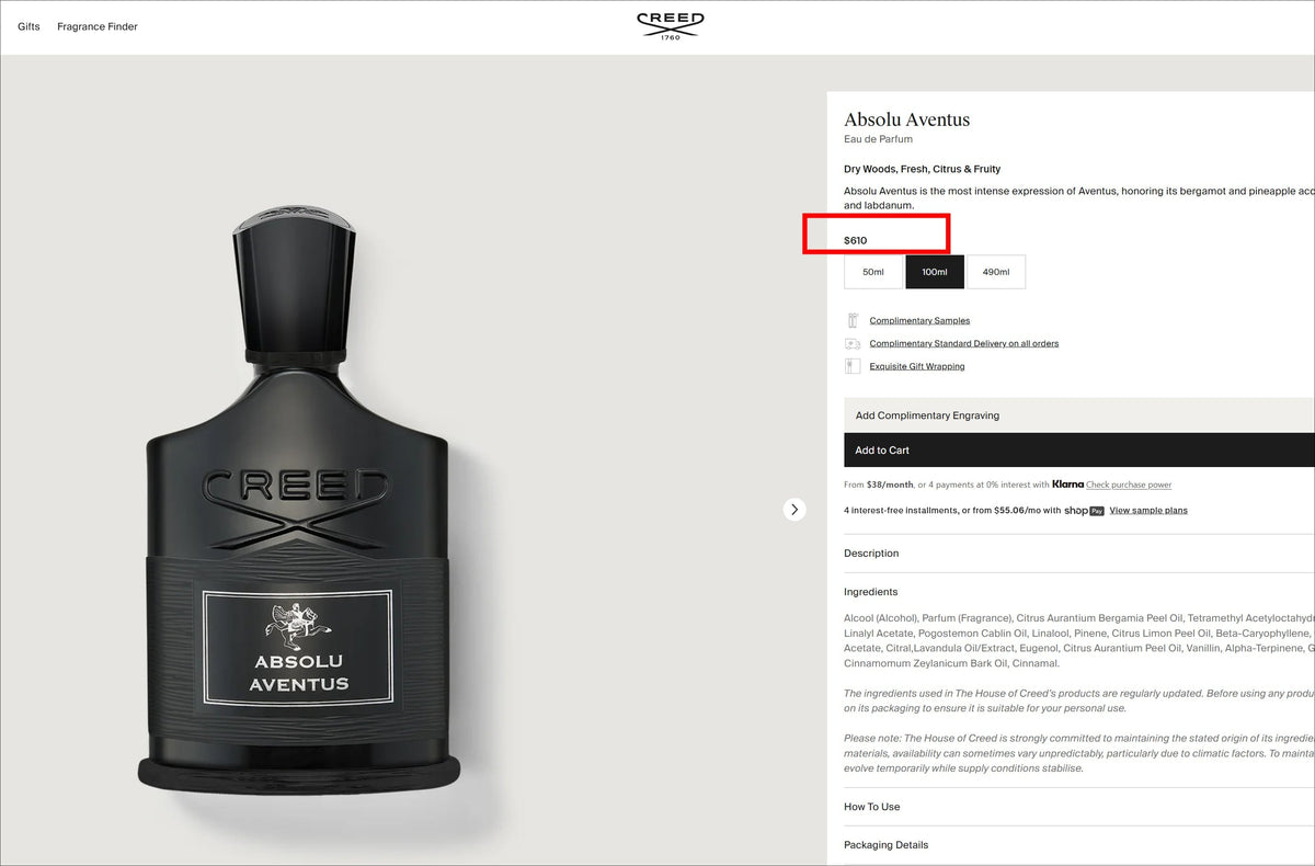 Absolu Aventus Eau de Parfum