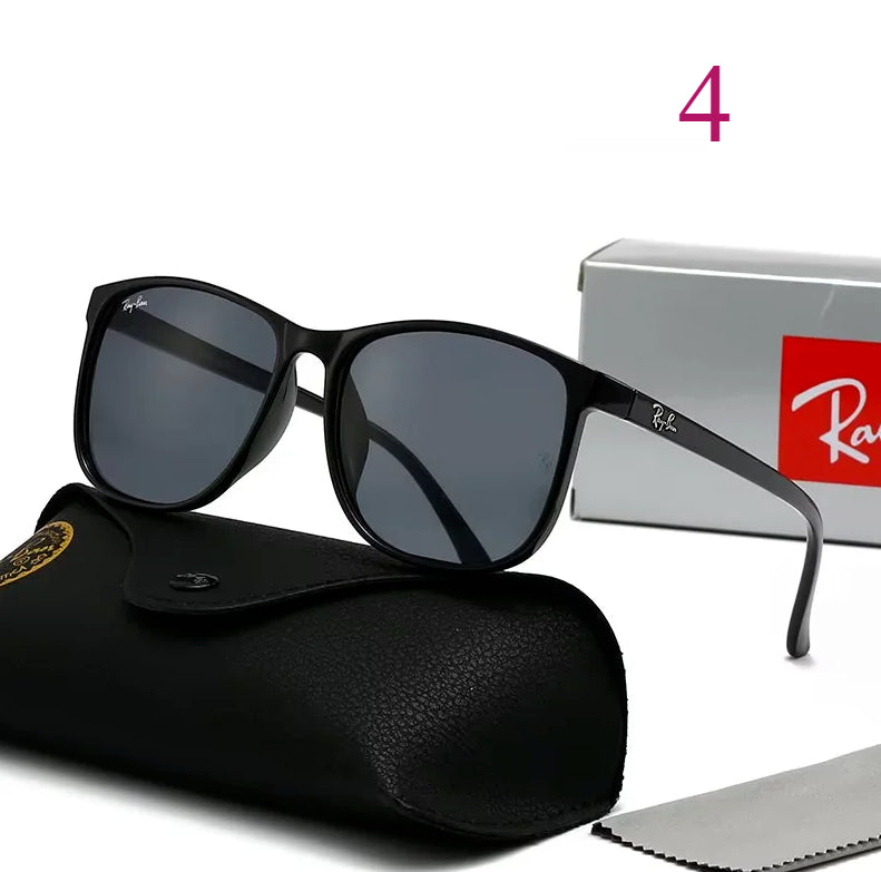 Oversized Square Sunglasses with Cutout Bridge