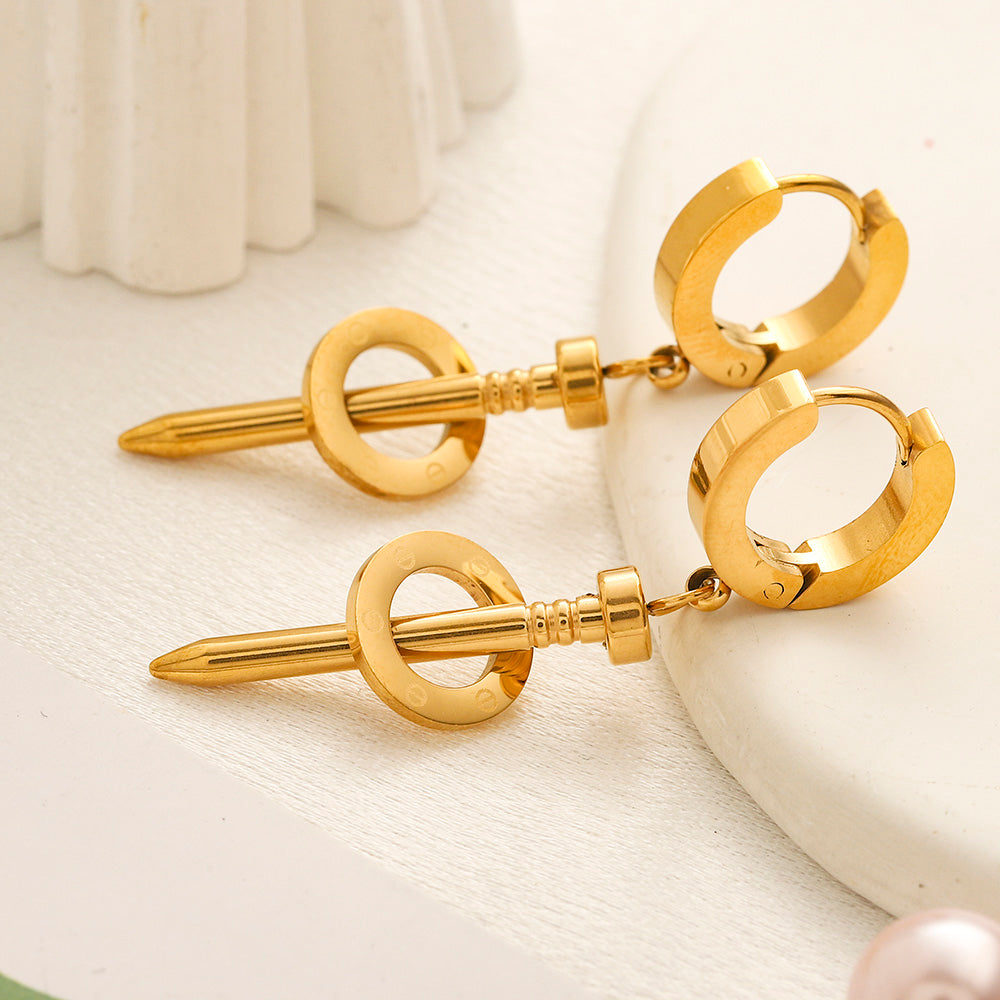 Set collana e orecchini in acciaio inossidabile 304