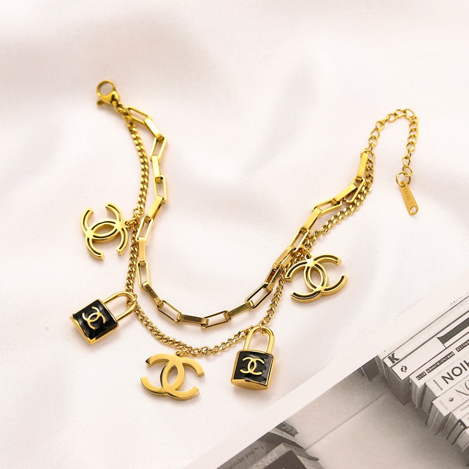 Set Collana Bracciale in Acciaio Inox 304
