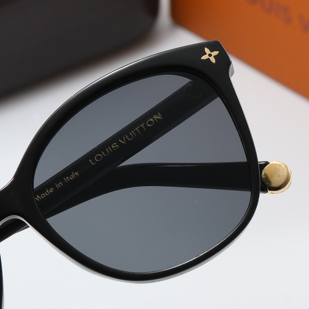 Oversized Butterfly Sunglasses with Openwork Temples