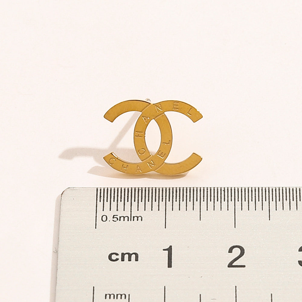 304 Stainless Steel Polished Interlocking-C Hoop Earrings