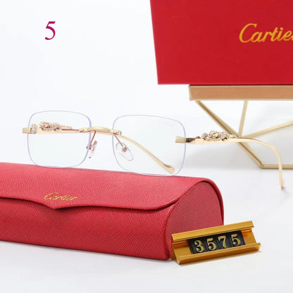 Rounded Rectangle Rimless Sunglasses