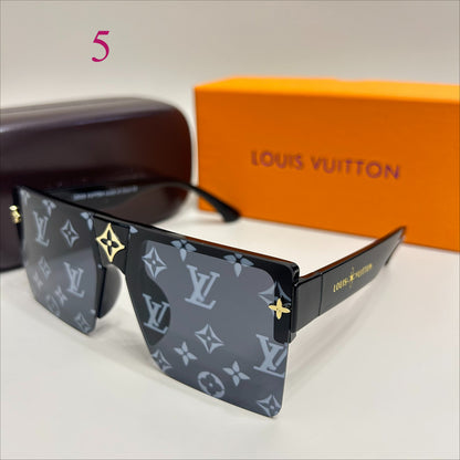 Flat-Top Rimless Sunglasses with Star Bridge Accent