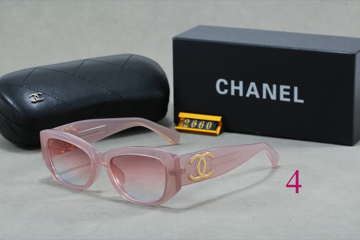 Rounded Cat-Eye Sunglasses with Interlocking Logo Temples